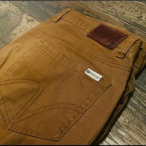 Matix Slim Straight Rust/Tan Pants